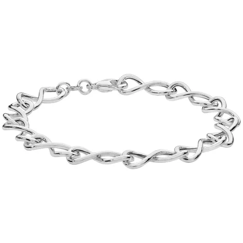 Silver Ladies' Infinity Link Bracelet 5.5g
